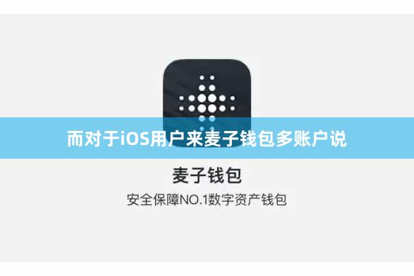 而对于iOS用户来麦子钱包多账户说