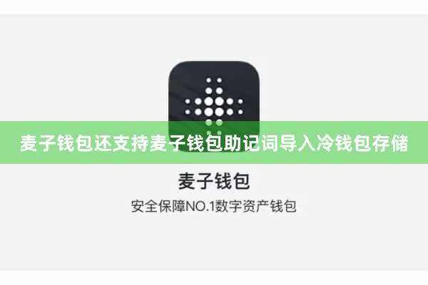 麦子钱包还支持麦子钱包助记词导入冷钱包存储